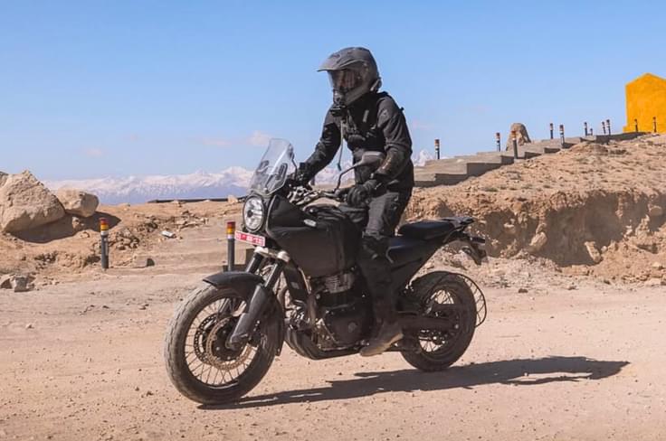 the Himalayan 750 will have more substantial bodywork and wind protection compared to the Himalayan 450 Himalayan 750 off road shot